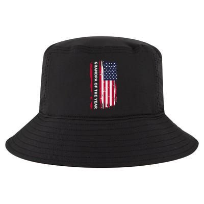 American Grandpa And Grandfather Of The Year Gift Cool Comfort Performance Bucket Hat