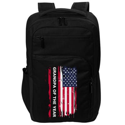 American Grandpa And Grandfather Of The Year Gift Impact Tech Backpack