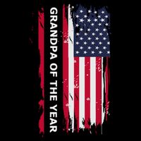 American Grandpa And Grandfather Of The Year Gift Drawstring Bag
