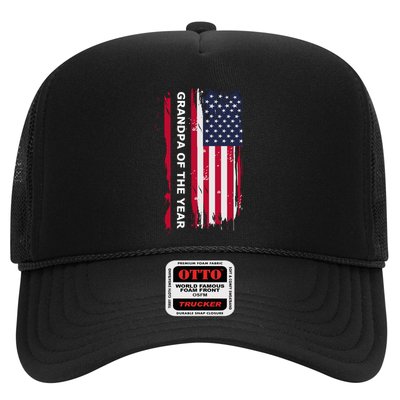 American Grandpa And Grandfather Of The Year Gift Trucker Hat