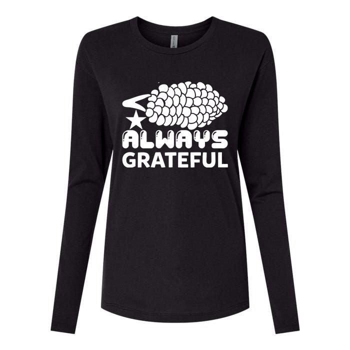 Always Grateful Womens Cotton Relaxed Long Sleeve T-Shirt