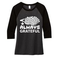 Always Grateful Women's Tri-Blend 3/4-Sleeve Raglan Shirt