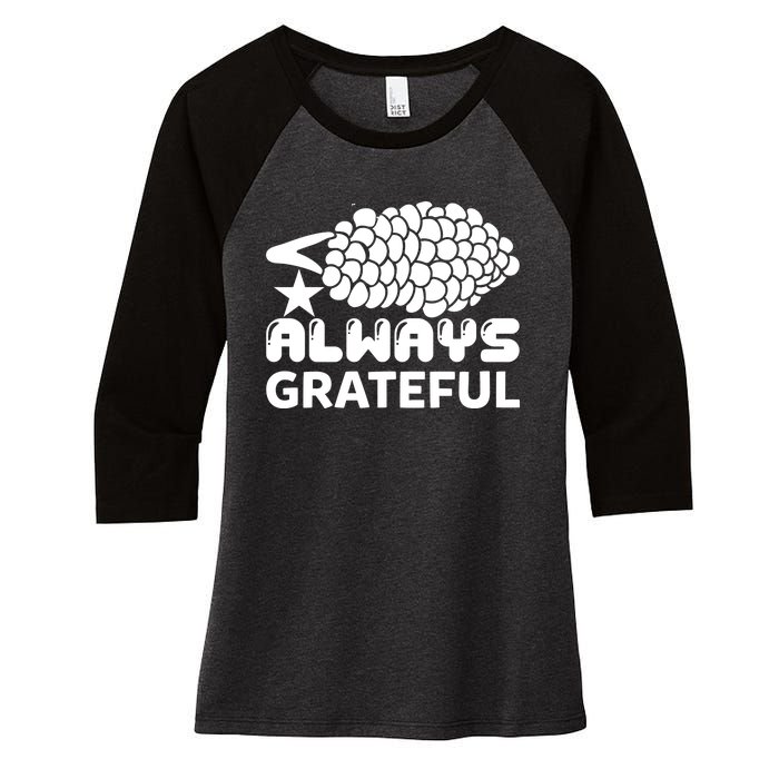 Always Grateful Women's Tri-Blend 3/4-Sleeve Raglan Shirt