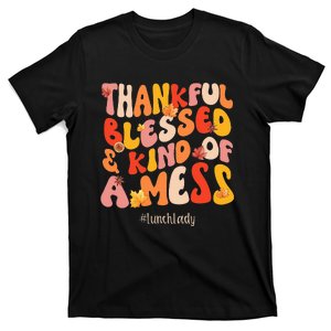 Autumn Gratitude Appreciating Lunch Lady's Fall Vibes T-Shirt