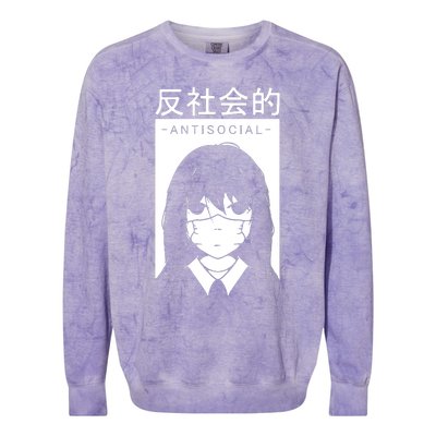 Antisocial Girl Colorblast Crewneck Sweatshirt