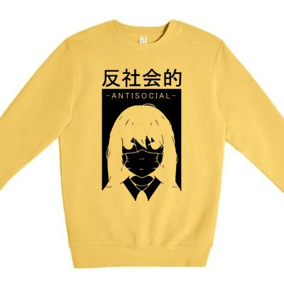 Antisocial Girl Premium Crewneck Sweatshirt