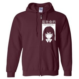 Antisocial Girl Full Zip Hoodie