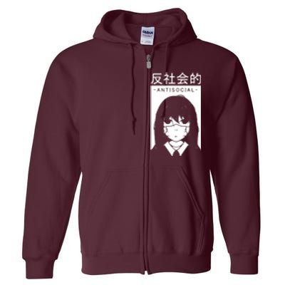 Antisocial Girl Full Zip Hoodie