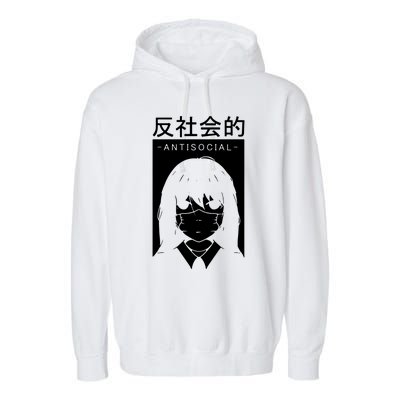 Antisocial Girl Garment-Dyed Fleece Hoodie