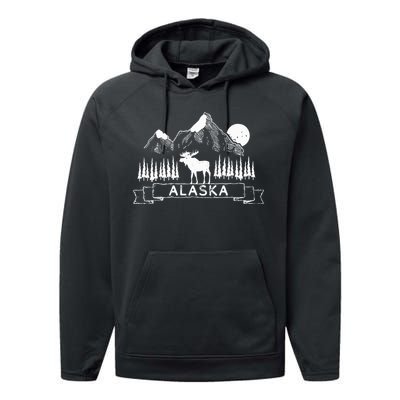 Alaska Gear Alaska Souvenir Gift Performance Fleece Hoodie