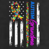 Autism Grandma American Flag Puzzle Ribbon Support Adult Drive Performance Visor