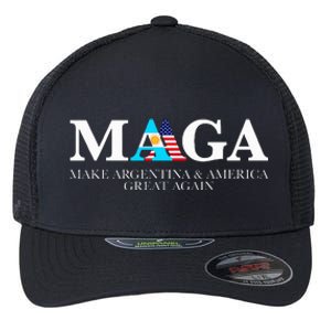 America Great Again Trump Milei 2024 Flexfit Unipanel Trucker Cap