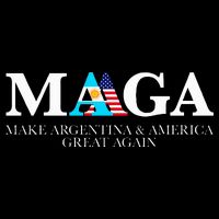 America Great Again Trump Milei 2024 Flat Bill Trucker Hat
