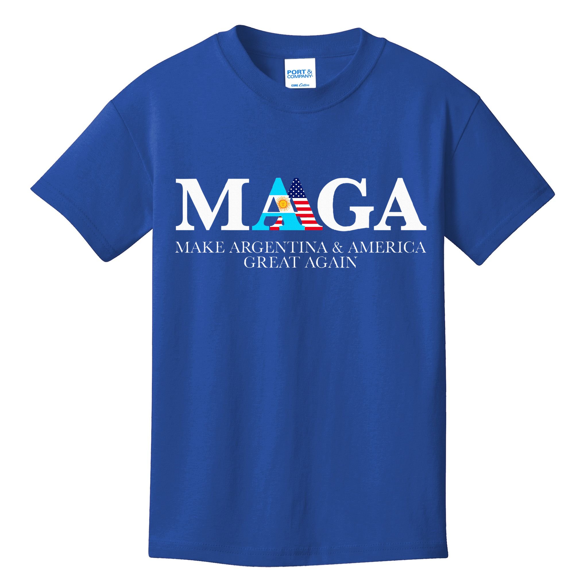 America Great Again Trump Milei 2024 Kids T-Shirt