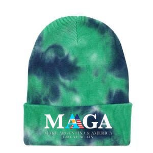 America Great Again Trump Milei 2024 Tie Dye 12in Knit Beanie