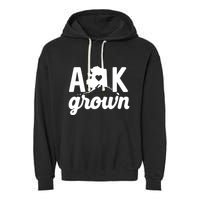 Alaska Grown Ak Home State Heart Script Garment-Dyed Fleece Hoodie