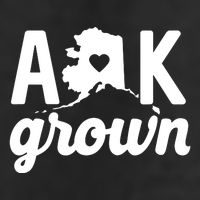 Alaska Grown Ak Home State Heart Script Garment-Dyed Fleece Hoodie