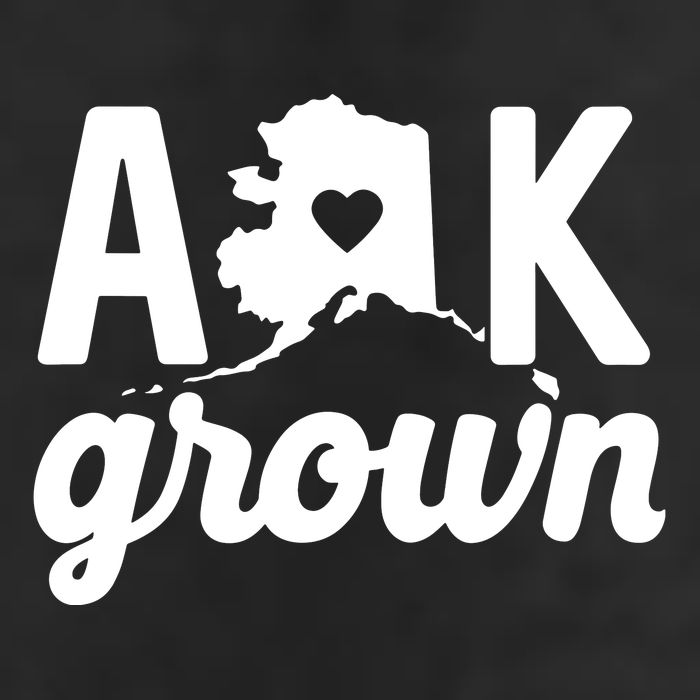 Alaska Grown Ak Home State Heart Script Garment-Dyed Fleece Hoodie