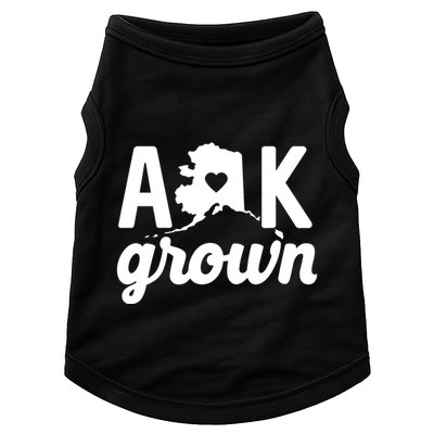 Alaska Grown Ak Home State Heart Script Doggie Tank