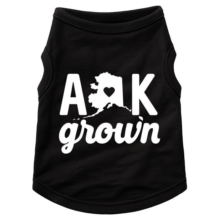 Alaska Grown Ak Home State Heart Script Doggie Tank