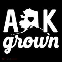 Alaska Grown Ak Home State Heart Script Sweatshirt