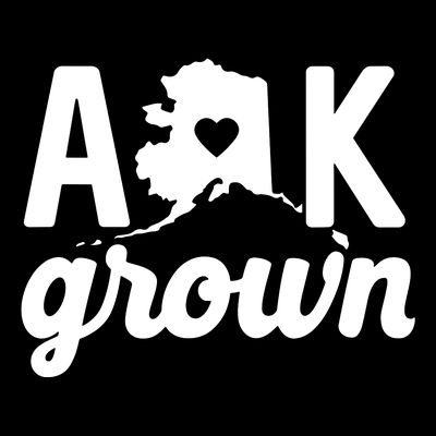 Alaska Grown Ak Home State Heart Script T-Shirt