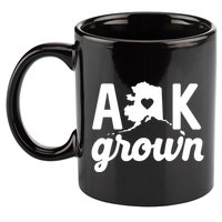 Alaska Grown Ak Home State Heart Script 11oz C Handle Ceramic Mug