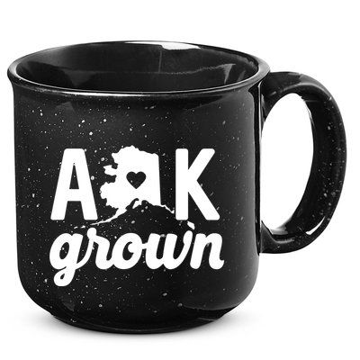 Alaska Grown Ak Home State Heart Script 15oz Campfire Ceramic Mug