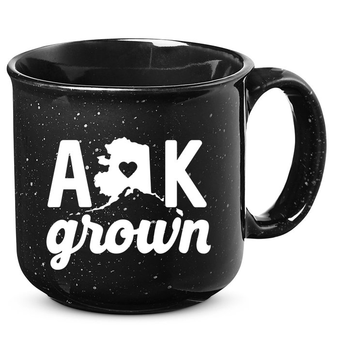 Alaska Grown Ak Home State Heart Script 15oz Campfire Ceramic Mug