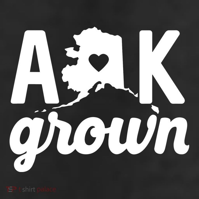 Alaska Grown Ak Home State Heart Script Beanie