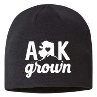 Alaska Grown Ak Home State Heart Script Sustainable Beanie