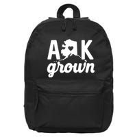 Alaska Grown Ak Home State Heart Script 16 in Basic Backpack