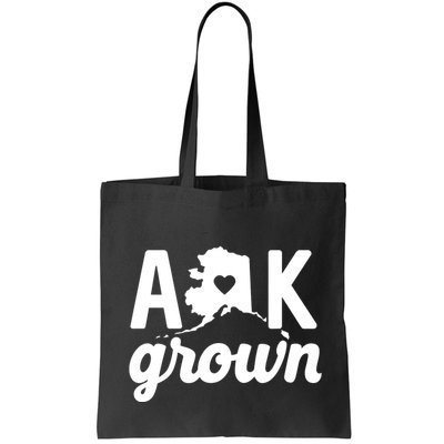 Alaska Grown Ak Home State Heart Script Bag