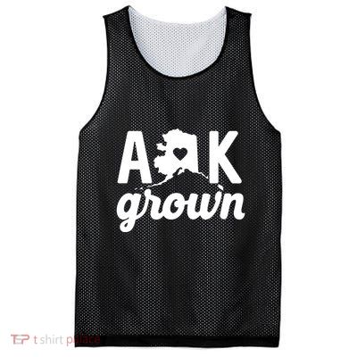Alaska Grown Ak Home State Heart Script Mesh Reversible Basketball Jersey Tank