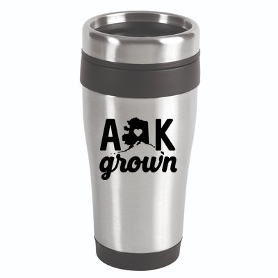 Alaska Grown Ak Home State Heart Script 16oz Travel Tumbler