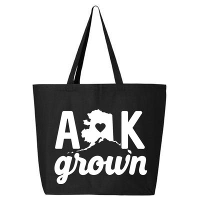 Alaska Grown Ak Home State Heart Script 25L Jumbo Tote