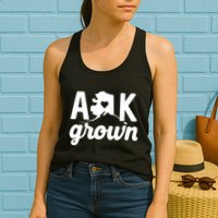 Alaska Grown Ak Home State Heart Script Womens Tank Top