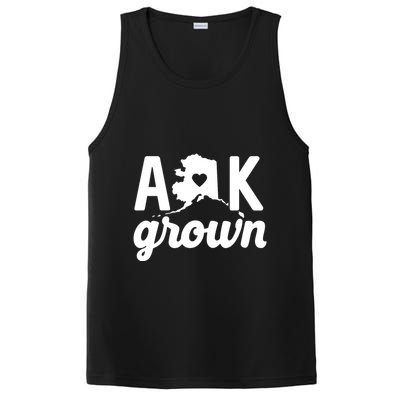 Alaska Grown Ak Home State Heart Script PosiCharge Competitor Tank