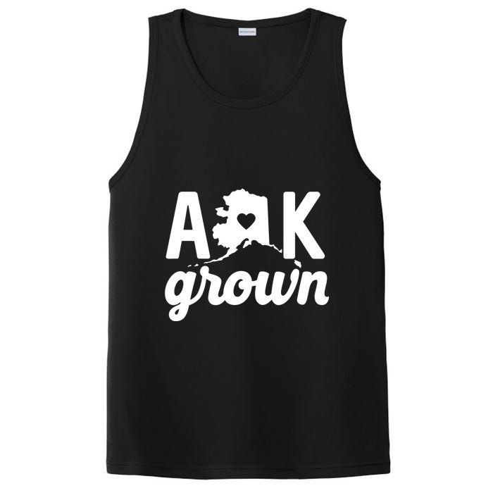 Alaska Grown Ak Home State Heart Script PosiCharge Competitor Tank
