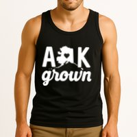 Alaska Grown Ak Home State Heart Script Tank Top