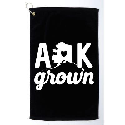 Alaska Grown Ak Home State Heart Script Golf Towel