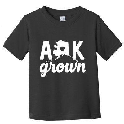 Alaska Grown Ak Home State Heart Script Toddler T-Shirt