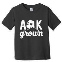 Alaska Grown Ak Home State Heart Script Toddler T-Shirt