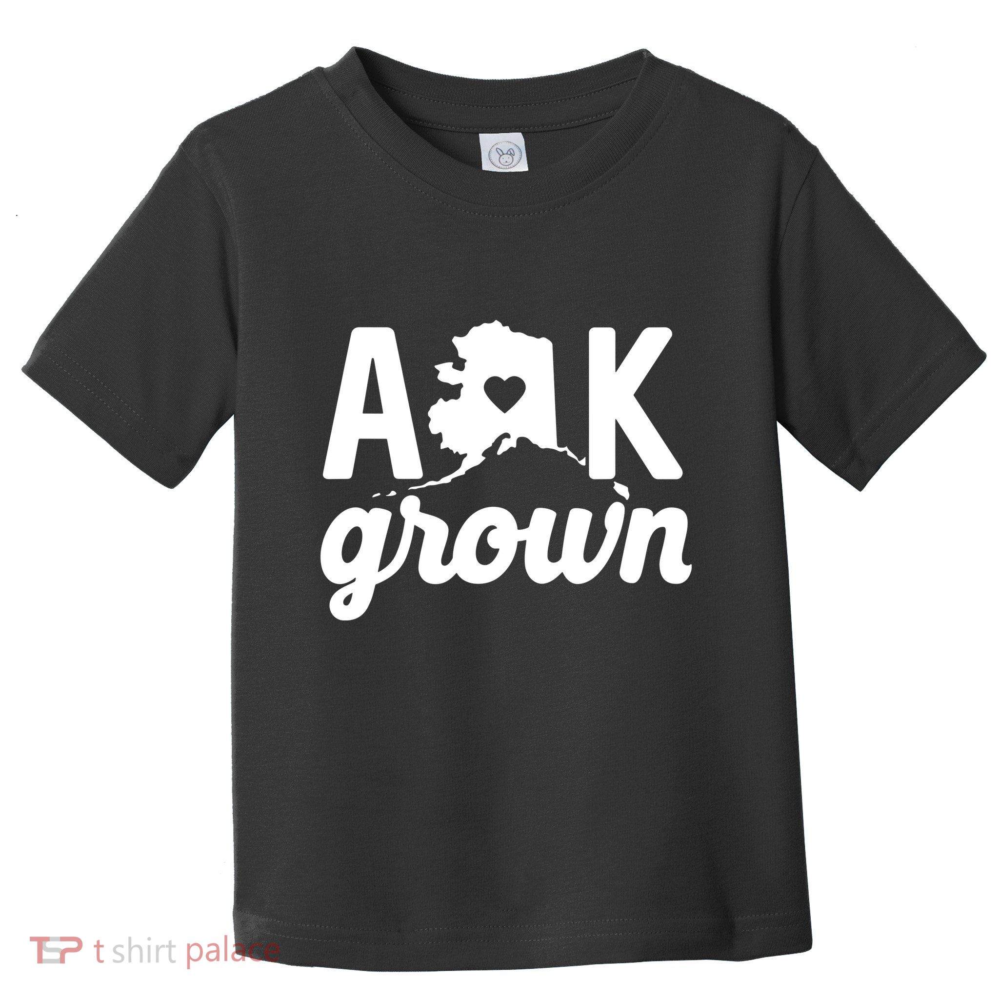 Alaska Grown Ak Home State Heart Script Toddler T-Shirt