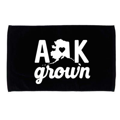 Alaska Grown Ak Home State Heart Script Microfiber Hand Towel