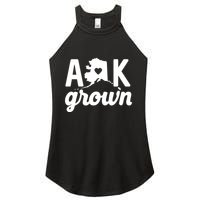 Alaska Grown Ak Home State Heart Script Women's Perfect Tri Rocker Tank