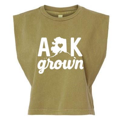 Alaska Grown Ak Home State Heart Script Garment-Dyed Women's Muscle Tee