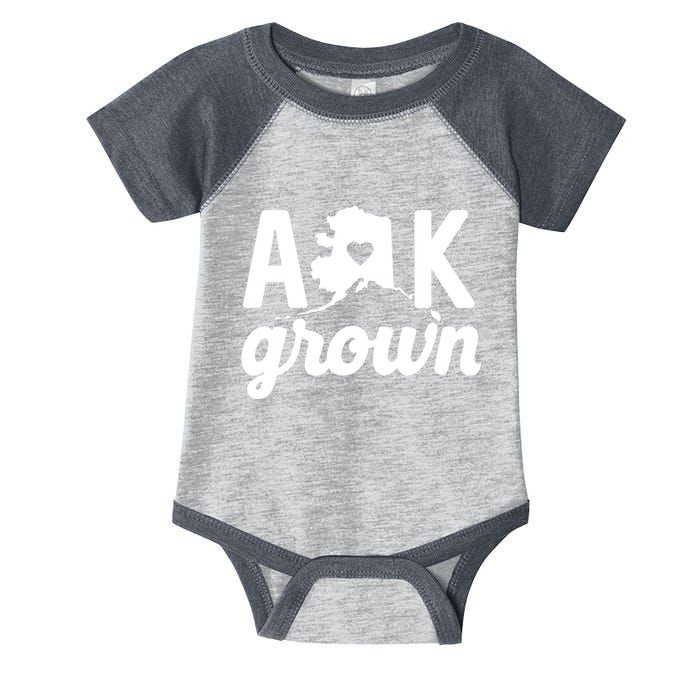 Alaska Grown Ak Home State Heart Script Infant Baby Jersey Bodysuit