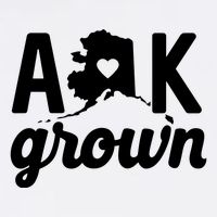 Alaska Grown Ak Home State Heart Script Garment-Dyed Sweatshirt