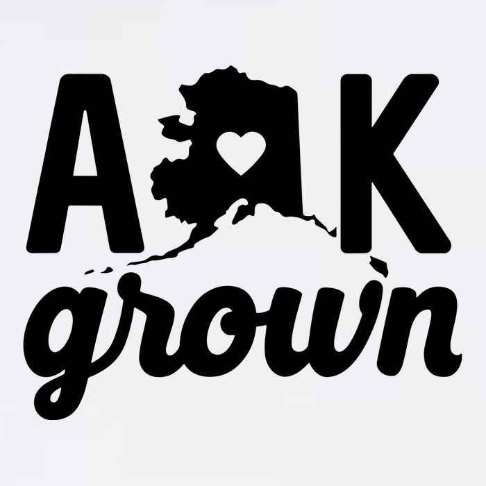 Alaska Grown Ak Home State Heart Script Garment-Dyed Sweatshirt